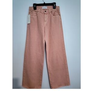 SLVRLAKE Mica Wide Leg Jeans Desert Rose Pink High Rise Cotton Denim 28 NEW